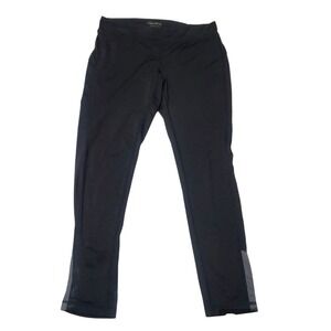 Dactra Black Athletic Leggings‎ Workout Running Pants Reflective Detail Teen L